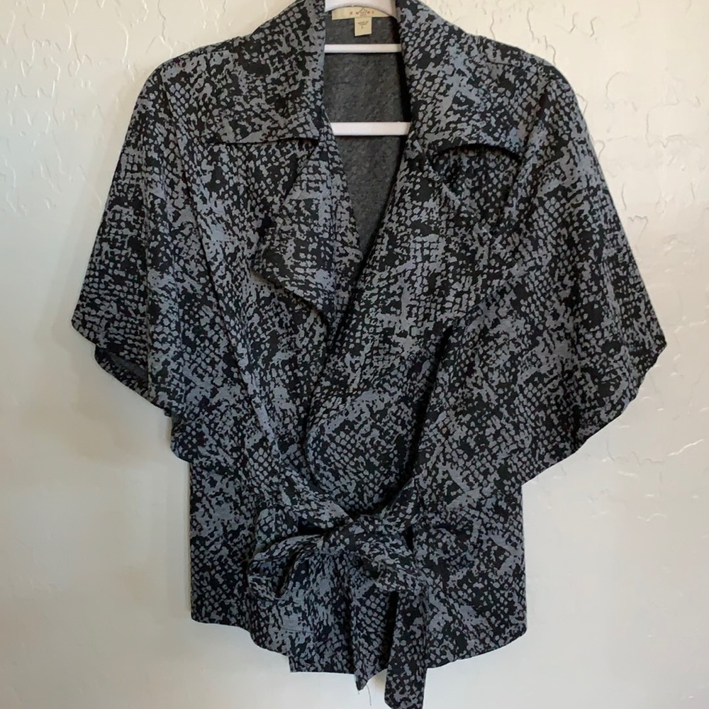 Fever Wrap Style Light Belted Jacket Euc - image 1